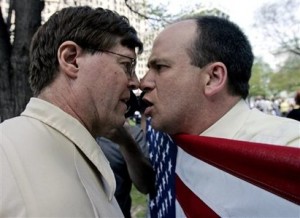 nose to nose